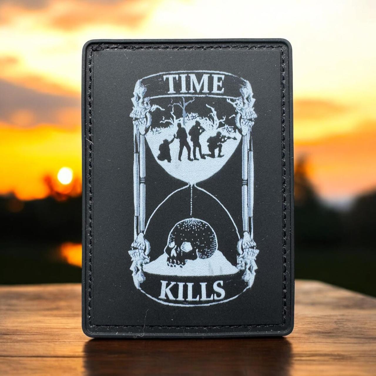 Шеврон пісочний годинник (час вбиває) ПВХ