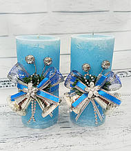 Набір новорічних свічок ручної роботи