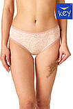 Жіночі трусики із середньою талією Key рожевий та бєжевий 2 шт LPC 671 B23 розмір L, фото 4