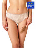 Жіночі трусики із середньою талією Key рожевий та бєжевий 2 шт LPC 671 B23 розмір L, фото 5