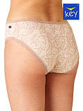Жіночі трусики із середньою талією Key рожевий та бєжевий 2 шт LPC 671 B23 розмір L, фото 6
