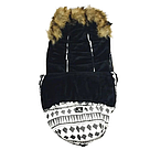 Універсальний Зимовий дитячий спальний конверт забарвлення Біле із сірим ромбом KTD101, фото 2