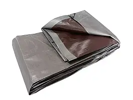 Тент 4х8 з кільцями, 210 г/м². ТМ "Plandeka/Wimar" Gruba (Польща). Колір - сіро-коричневий, +/- 5%.