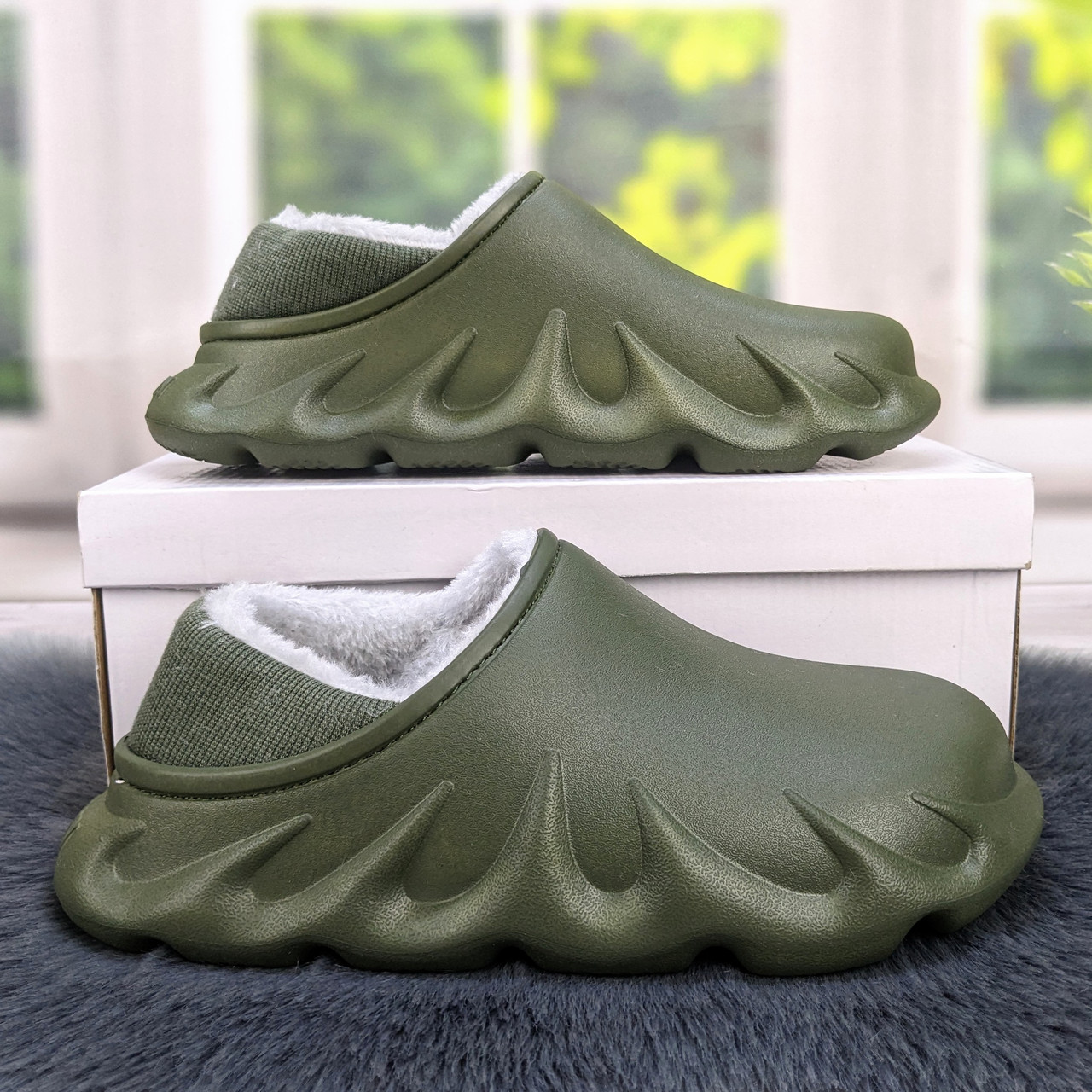 Калоші піна жіночі з м'яким задником хакі Luck Line 4294, фото 1