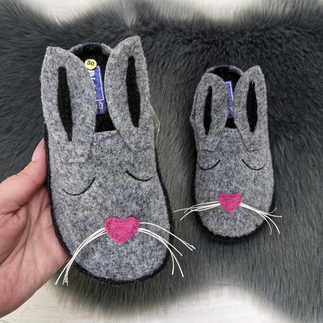 Тапочки дитячі фетрові для ламінату Inblu сірі 5519, фото 1