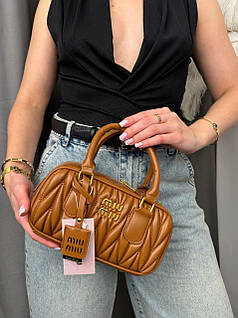 Жіноча сумка Miu Miu Arcadie Premium коричневий