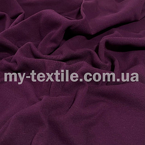 Рибана гладка трикотажна гумка ширина 180 см Марсала фіолетовий