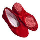 Червоні балетки для танців тканинні Vlad&K (Україна), фото 2