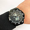 Стильні чорні чоловічі наручні годинники, Солідні чоловічі годинники Круті YR-64, фото 4