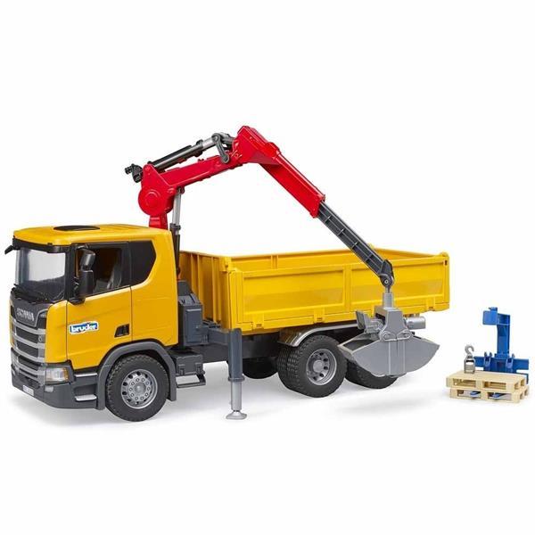 Автомодель Bruder Автомобіль Scania Super 560R з краном-маніпулятором і аксесуарами 1:16 (03551)