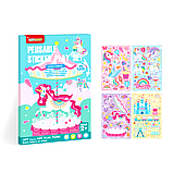 Набір багаторазових наклейок Keybaby з великою сценою для творчості, у кольорі Unicorn, фото 2
