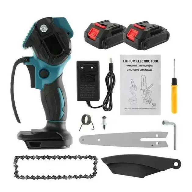 Ланцюгова пила для розпилювання деревини Krafftec 15 см, Електропила ланцюгова для обрізки дерев IX-52, фото 1