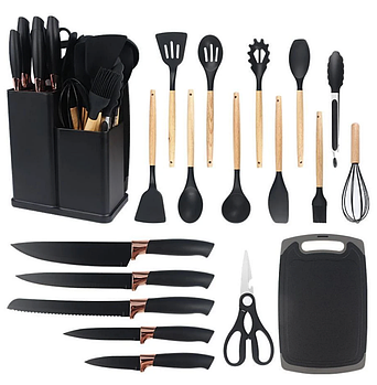 Кухонний набір 19в1 Kitchen Set Набір силіконового кухонного приладдя