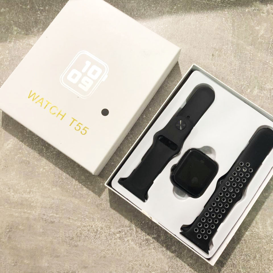 Розумний смарт годинник Smart Watch T55 з 2 ремінцями, підтримка дзвінків, спортивні режими, вологозахист ip 67 GF-45, фото 1