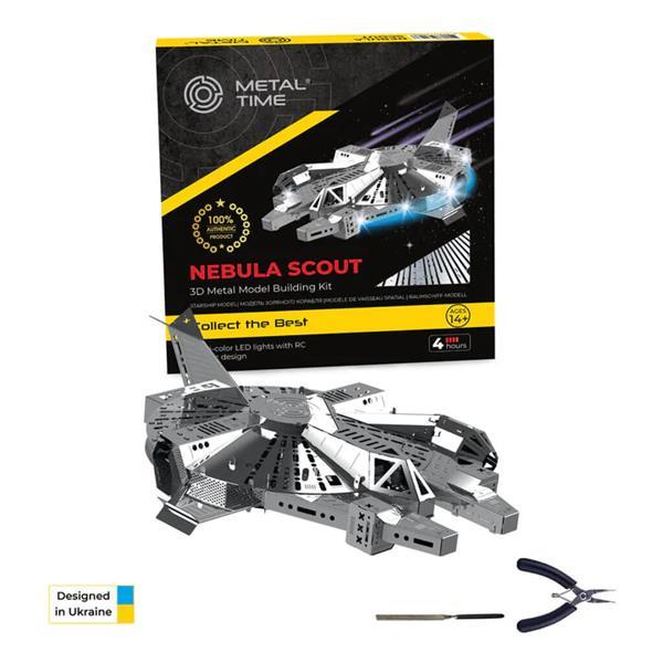 Колекційна модель-конструктор Metal Time Nebula Scout Spaceship Зореліт (MT098), фото 1