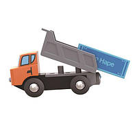 Набір для іграшкової залізниці Hape Підіймальний кран і вантажівка (E3715)