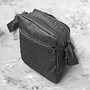 Сумка барсетка через плече Nike RIO чорна-синя тканинна молодіжна месенджер, фото 8