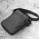 Сумка барсетка через плече Nike RIO чорна-синя тканинна молодіжна месенджер, фото 6