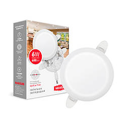 Світильник світлодіодний врізний Maxus SP Adjustable 6 W 4100 K Circle Білий (1583), 8607984 — 757