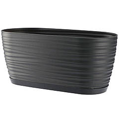 Горщик для квітів Sahara mini oval 2,7 л антрацит Form-Plastic, 8553870 — 374