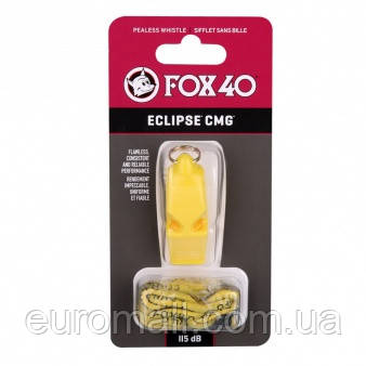Свисток Original Fox 40 Original Eclipse Official (8405-0208) жовтий, Жовтий, Розмір (EU) — 1SIZE