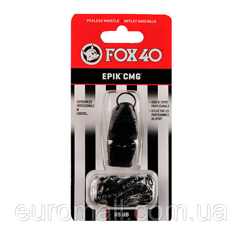 Свисток FOX 40 Original Whistle Epik CMG Official 8801-0008, Чорний, Розмір (EU) — 1SIZE