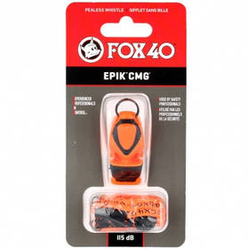 Свисток для арбітру Fox 40 Epik зі шнурком 8803-0308, Жовтогарячий, Розмір (EU) — 1SIZE