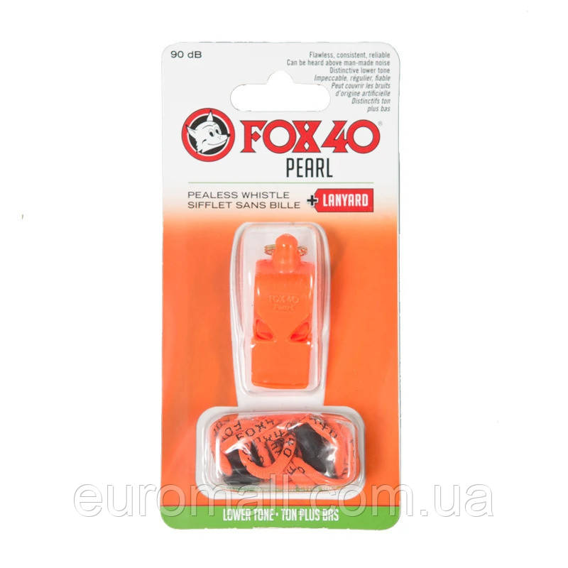 Свисток FOX 40 Original Whistle Pearl Safety 9703-0308, Жовтогарячий, Розмір (EU) — 1SIZE
