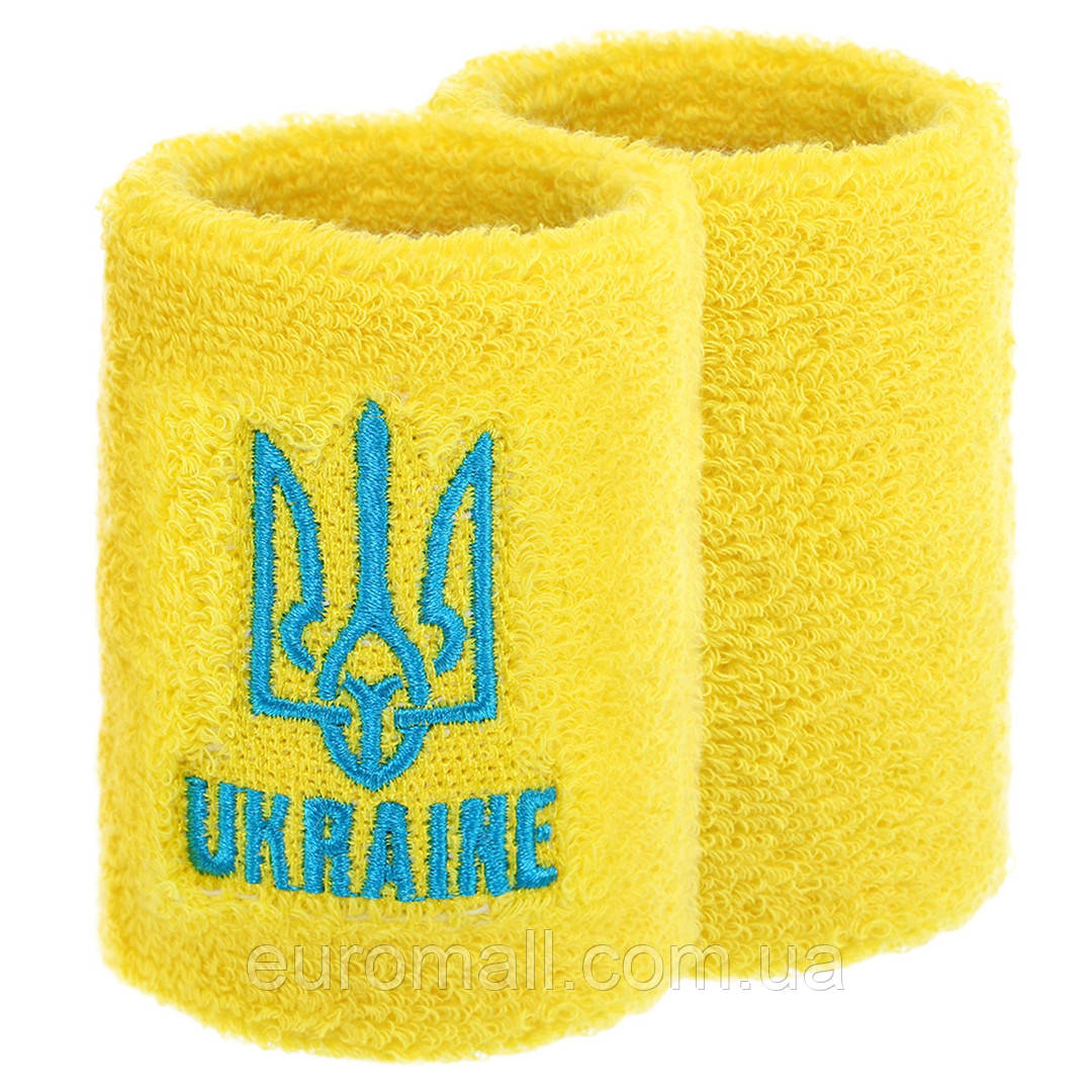 Напульсник спортивний махровий UKRAINE BC-9282-Y жовтий 1 шт., Жовтий, Розмір (EU) — 1SIZE