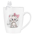 Чашка з ложкою Ardesto Cute біла 320мл (AR3040BS)