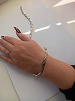 АНЖЕЛІНА — сталевий браслет із турмаліном, родієм, магнітами