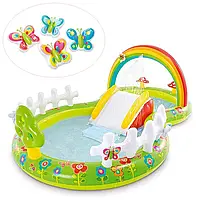 Дитячий надувний ігровий центр-басейн із фонтаном "Мій сад" Bestway (57154 NP)