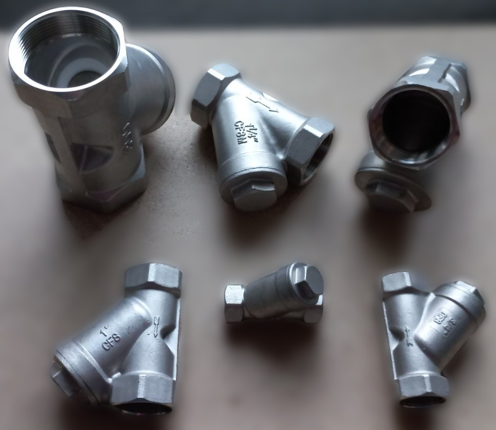 Клапан зворотний пружинний муфтовий DN15 (1/2") н/ж сталь CF8 (AISI304), Ру40 (800 PSI), кутовий, до 180°C