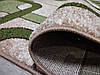 Сучасний  зелений килим KIWI 02574E L.Green-D.Brown, фото 7