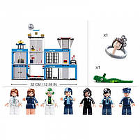 Конструктор M38-B0660 поліція, ділянка 32см, транспорт, фігурки, 606 деталей, в коробці, 52-38-8см, фото 5