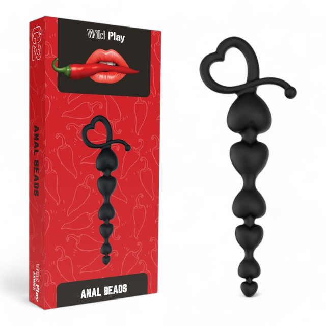 Анальні кульки намисто анальні зв'язка чорного кольору з медичного силікону Anal Plug Erospace Анальні кульки намисто анальні зв'язка чорного кольору з медичного силікону Anal Plug Erospace