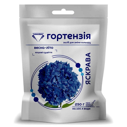 Засіб для зміни кольору крупнолистної гортензії ''Яскрава гортензія'' 250 г (Польща), фото 1