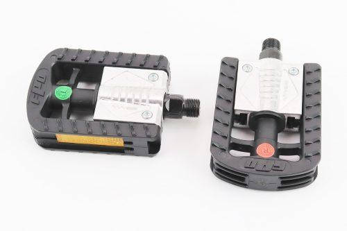 Педалі FOLDING складні 9/16" (109x74x29mm) пластико-алюминієві, чорно-сірі NW-306P, фото 1