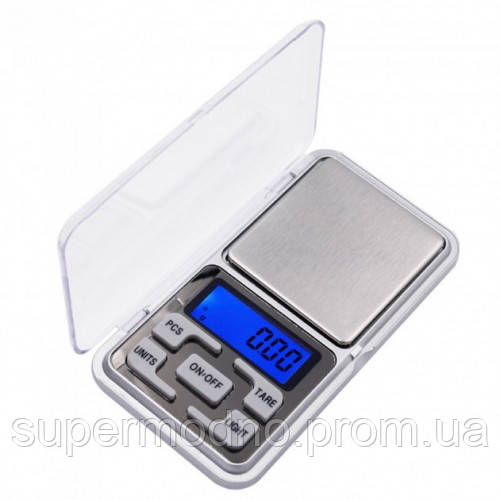 Карманные ювелирные электронные весы до 200 грамм Pocket scale Серый ...