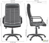 Офісне крісло Атлет-PL Tilt шкірозамінник чорний, фото 8