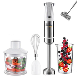 Блендер ручний Zepline 1500 Вт 5в1 занурювальний Білий, фото 3