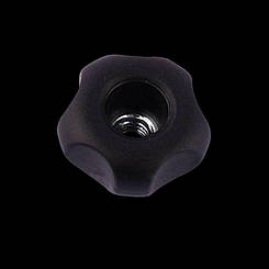 Ручка фіксатор d-25 різьба М6 наскрізна чорна