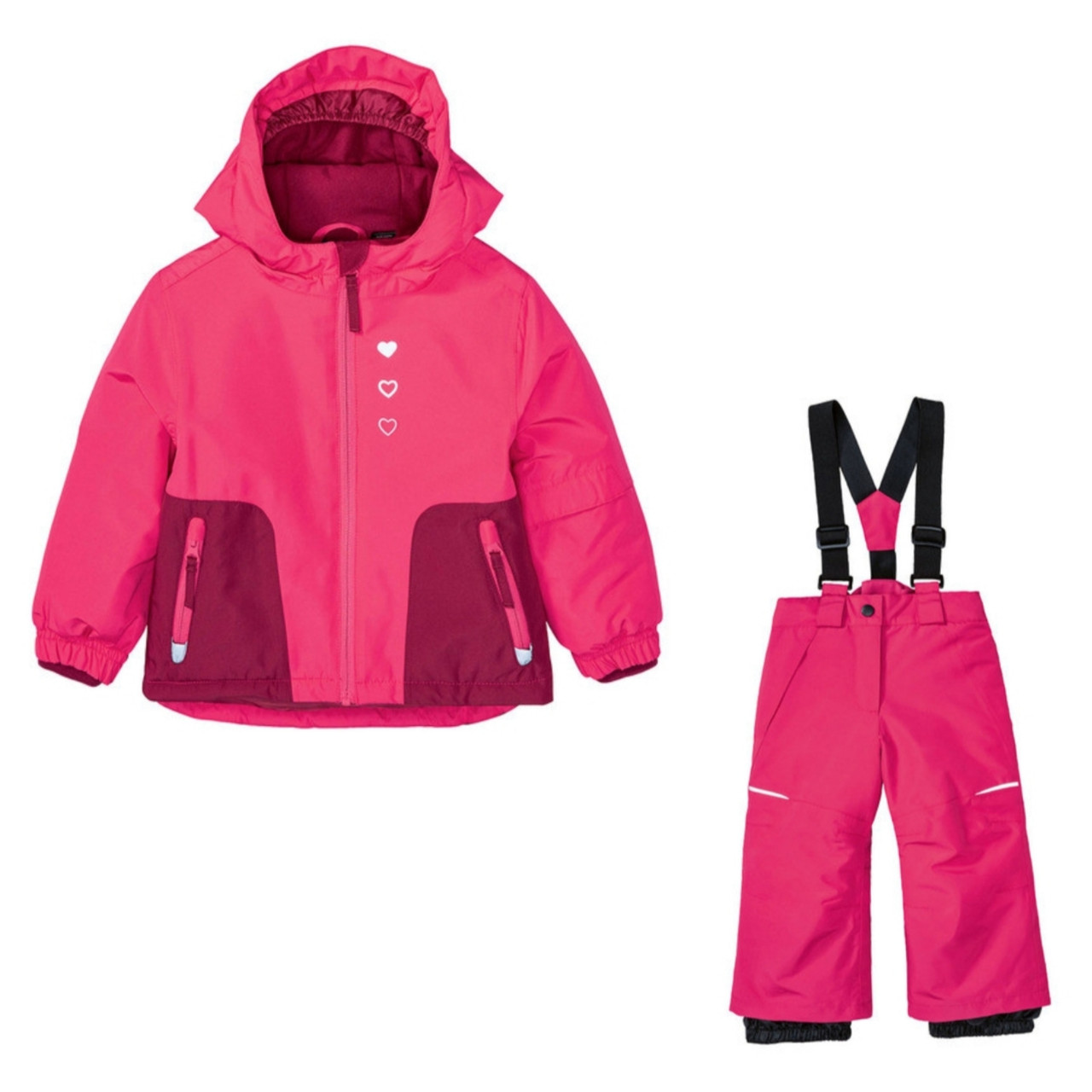 Термокостюм дитячий рожевий для дівчинки Lupilu 98/104, 110/116см, фото 1