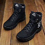 Черевики Чоловічі Зимові Замшеві Чорні Lux, фото 6