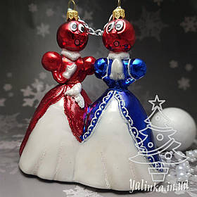 Скляна ялинкова іграшка Графіні Вишеньки з набору Чиполліно Snegka Poland підходить до колекції Irena.