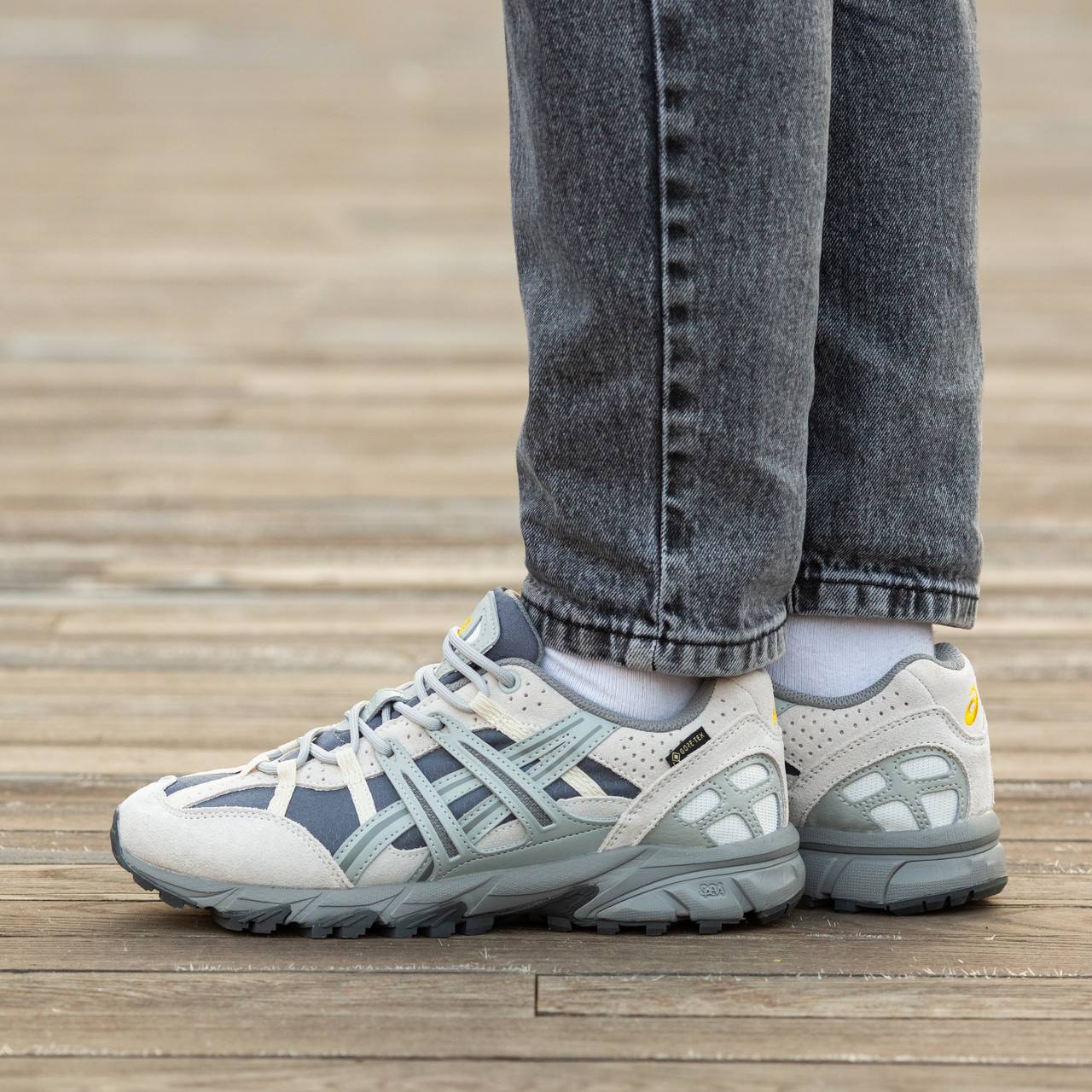 Зимові Чоловічі Кросівки Asics Gel-Sonoma 15-50 Gore-Tex / Асікс Гел-Сонома 15-50 Гор Текс Сірі з Бежевим