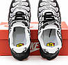 Чоловічі кросівки Nike Air Max Plus Drift White Black Білі з чорним Взуття Найк Аір Макс Плюс Дріфт текстиль демісезон, фото 7