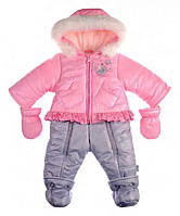 Зимовий комбінезон трансформер для дівчаток Garden baby 101011-36/60 рожевий 68-80