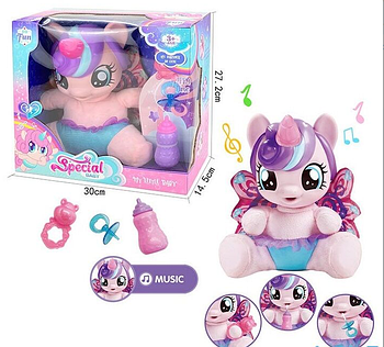 Поні єдиноріг м'якотіла LY 20028 A співає пісню з аксесуарами (103062)