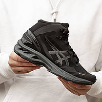 Зимові Чоловічі Кросівки Asics Gel-Kayano 27 Gore-Tex High / Асікс Гел-Каяно 27 ГорТекс Високі Чорні з Сірим, фото 4